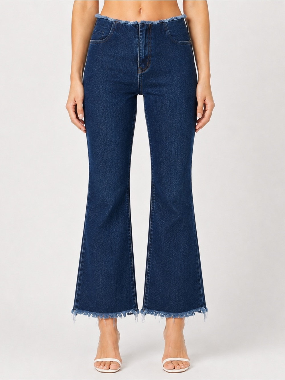 Marques Almeida Capri Flared Raw Hem Rigid Denim 10
